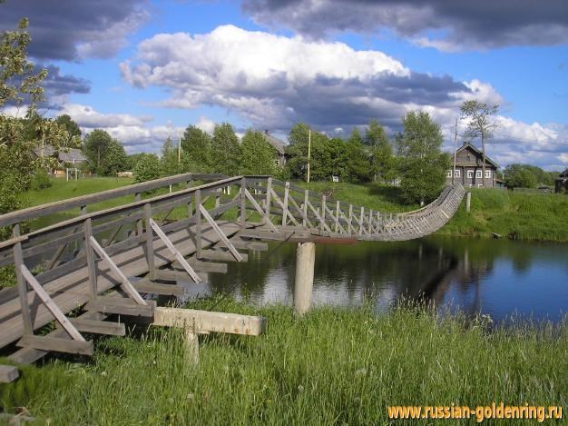Достопримечательности Олонца. Висячий деревянный мост