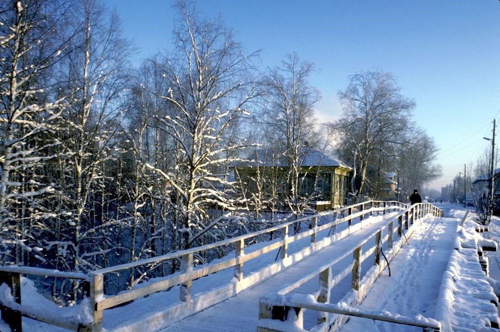 Самый длинный деревянный мост в Вологодской области. Тотьма
