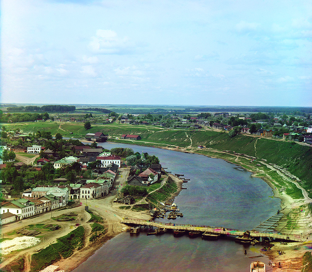 Ржев. Мост через Волгу. 1910 год.