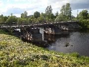 Олонец. Деревянный мост через реку Олонка