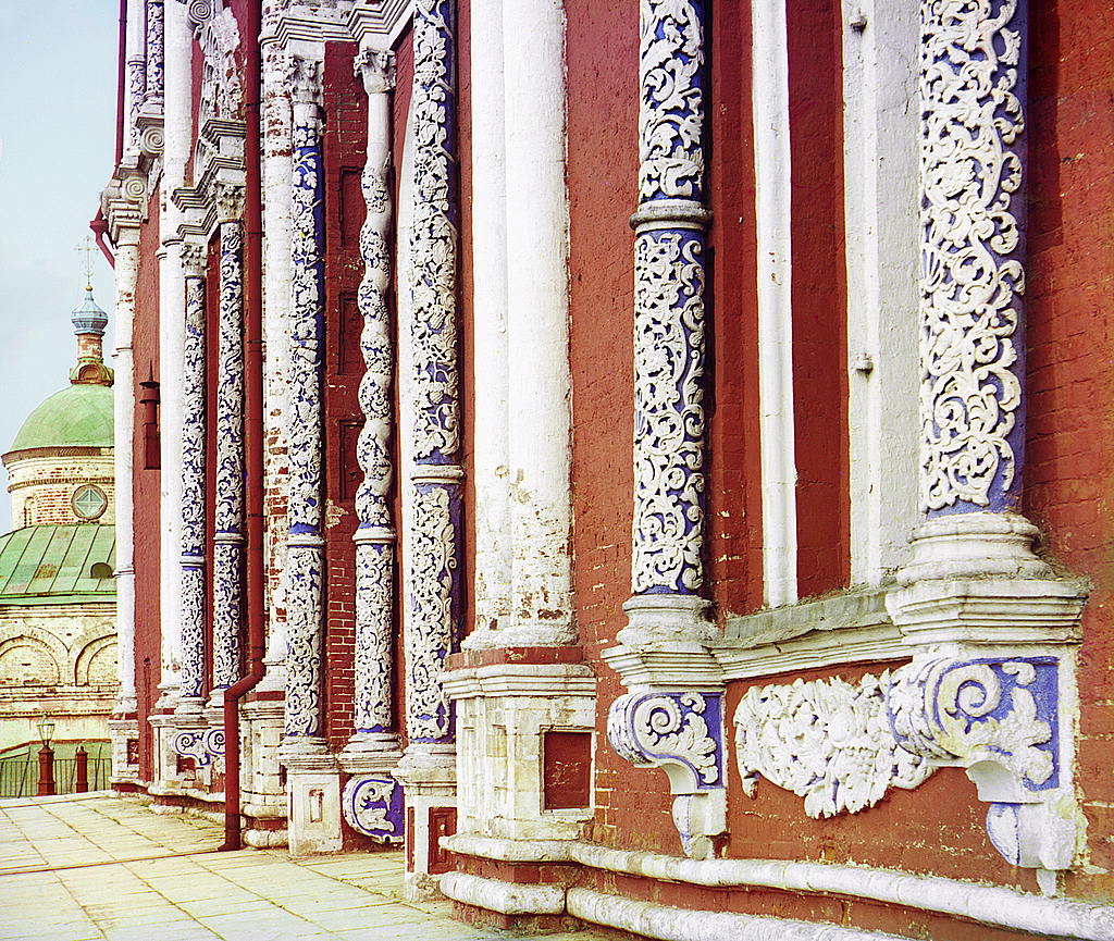 Рязань. Деталь стены Успенского соборa. 1912 год.