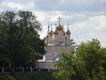 Достопримечательности Рязани. Церковь Спаса Преображения на Яру. Вид со стороны кремля