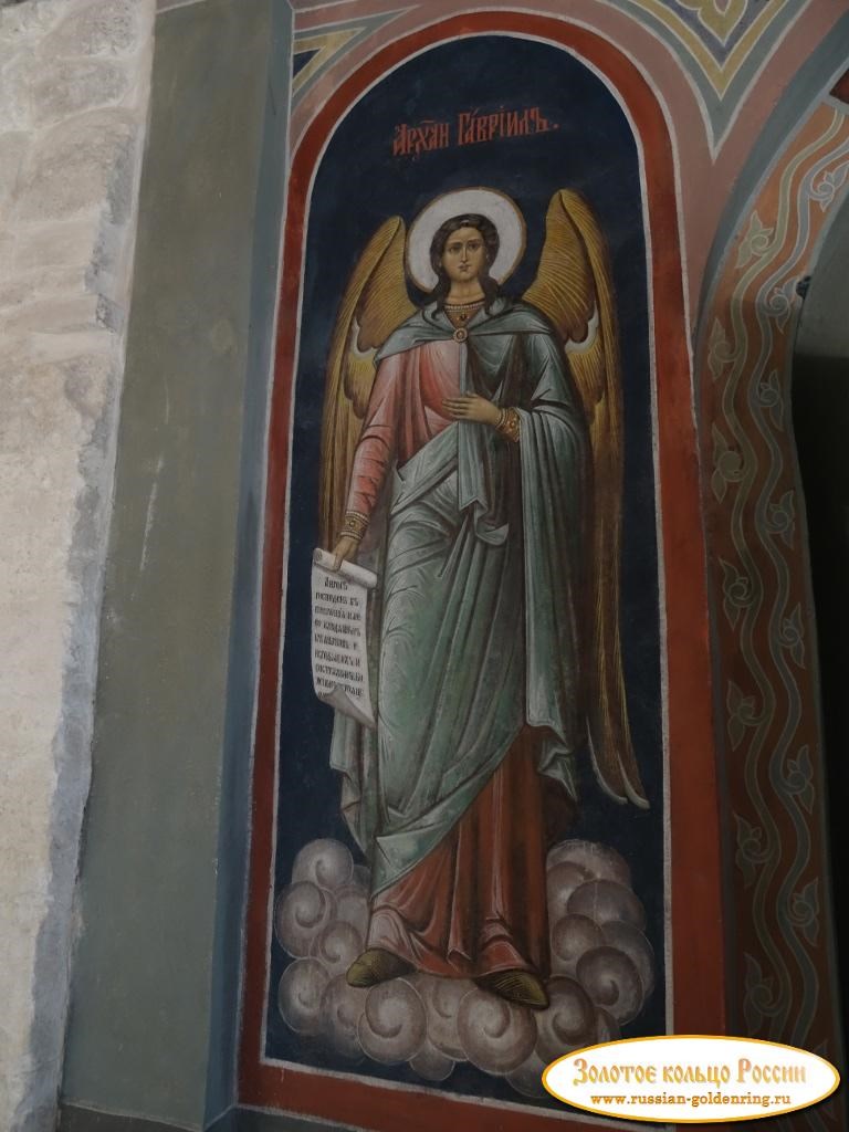 Церковь Бориса и Глеба. Фреска Архангела Гавриила