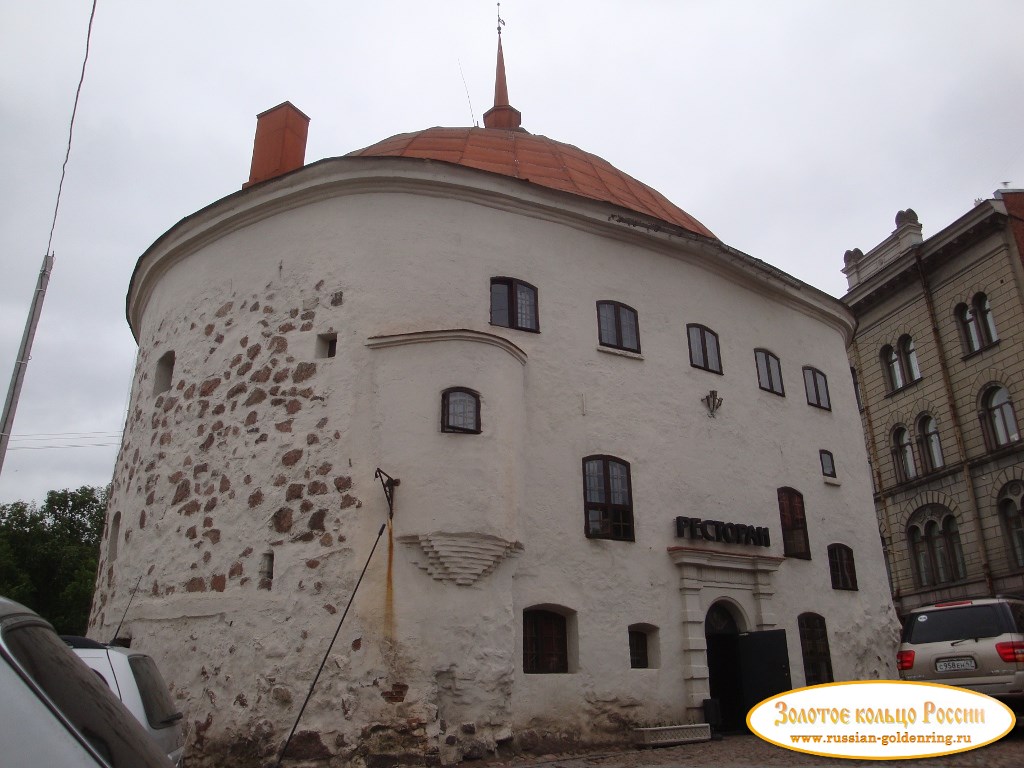 Круглая башня Выборгской крепости. Перестроенная часть башни
