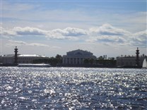 Достопримечательности Санкт-Петербурга. Петропавловская крепость. Вид на стрелку Васильевского острова