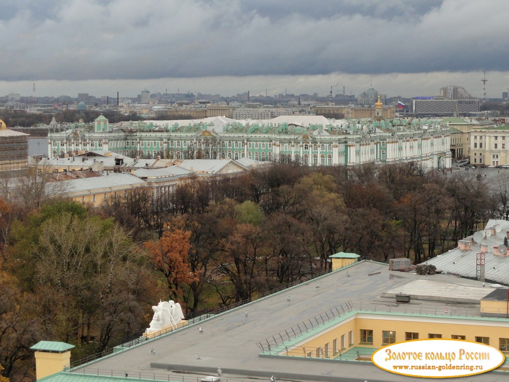 Исаакиевский собор. Вид на Зимний дворец