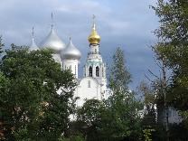 Достопримечательности Вологды. Часовня Владимирской иконы Божией матери. Вид на Софийский собор