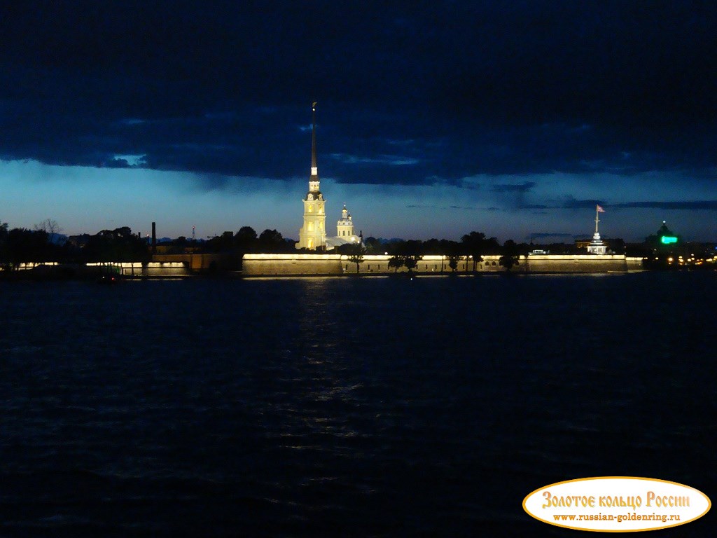 Петропавловская крепость. Крепость в белую ночь