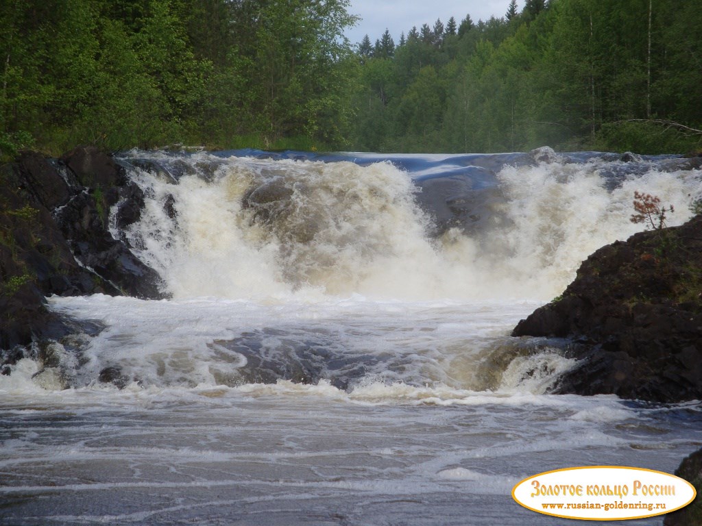 Водопад Кивач. Верхняя часть водопада