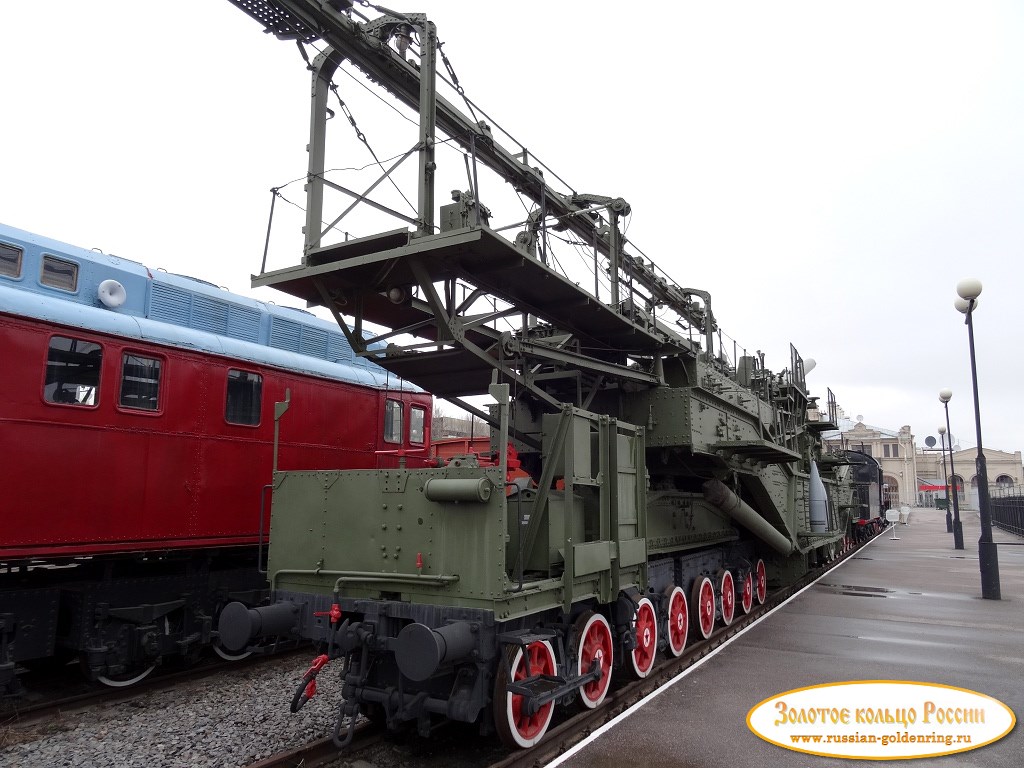 Музей железнодорожной техники. Артиллерийская установка ТМ-3-12 1938 года