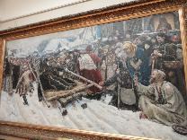 Достопримечательности Москвы. Государственная Третьяковская галерея на Лаврушинском переулке. Суриков. Боярыня Морозова