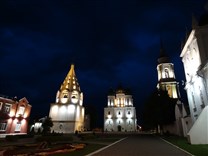 Достопримечательности Коломны. Коломенский Кремль. Вечер на Соборной площади