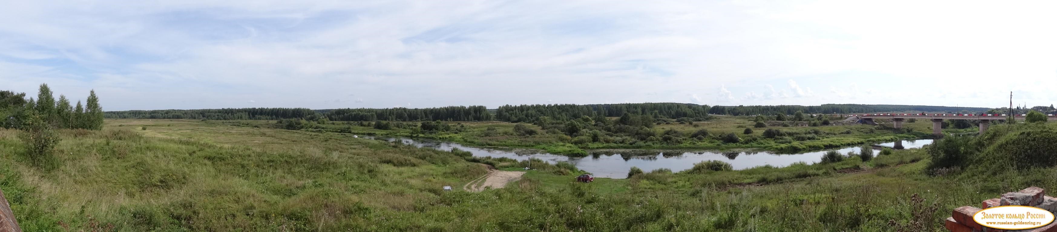 Река Нерль. Панорама долины