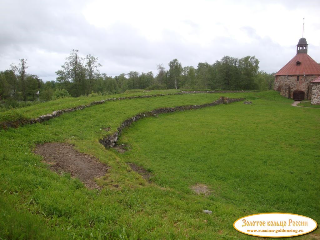 Крепость Корела. Земляной вал