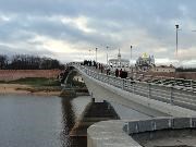 Великий Новгород. Пешеходный мост через Волхов (Горбатый мост)